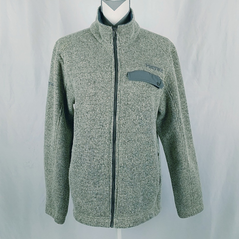 Marmot Zip-Front Wool Blend Sweater Jacket Medium
